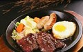 照烧牛排板烧饭