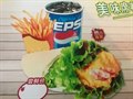 玉米片鲜虾卷+大薯条+中可