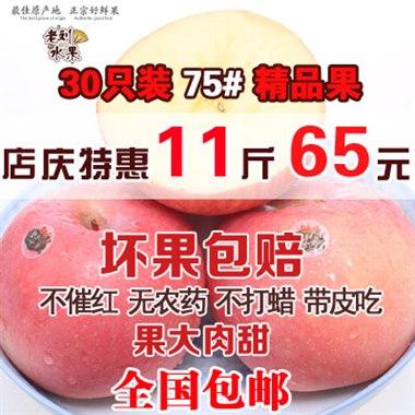 【老刘的水果】沂源红富士苹果75# 30只/箱