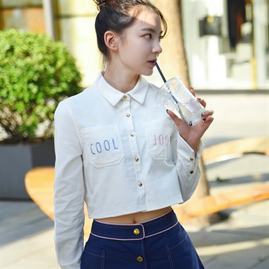 PLAY LOUNGE  CHAOTIQUE潮堤雀原创女装夏季QP刺绣条绒夹克