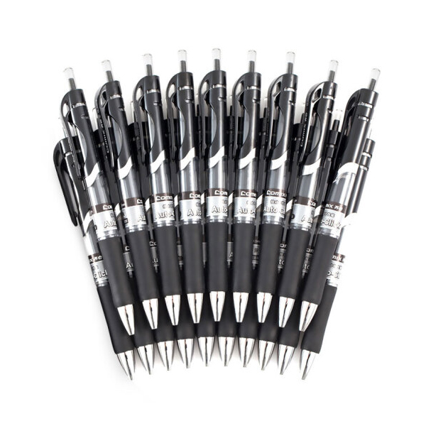 齐心（COMIX）20支装 0.5mm 按动中性笔/水笔/签字笔 黑色 办公文具 EB35