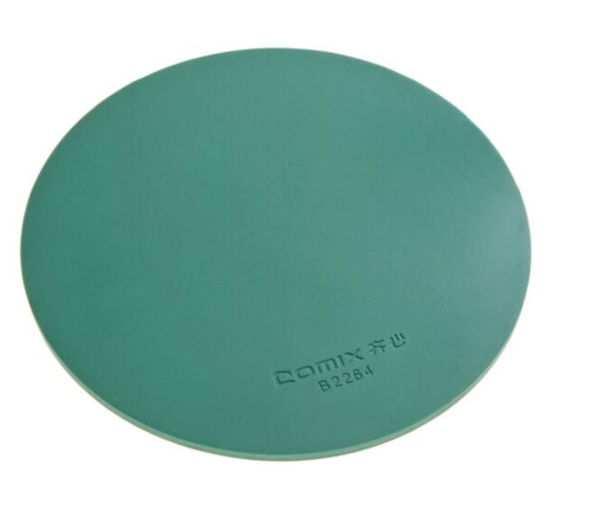 齐心（COMIX）170mm财务圆形印章垫/橡胶垫/敲章垫/盖章垫 绿色