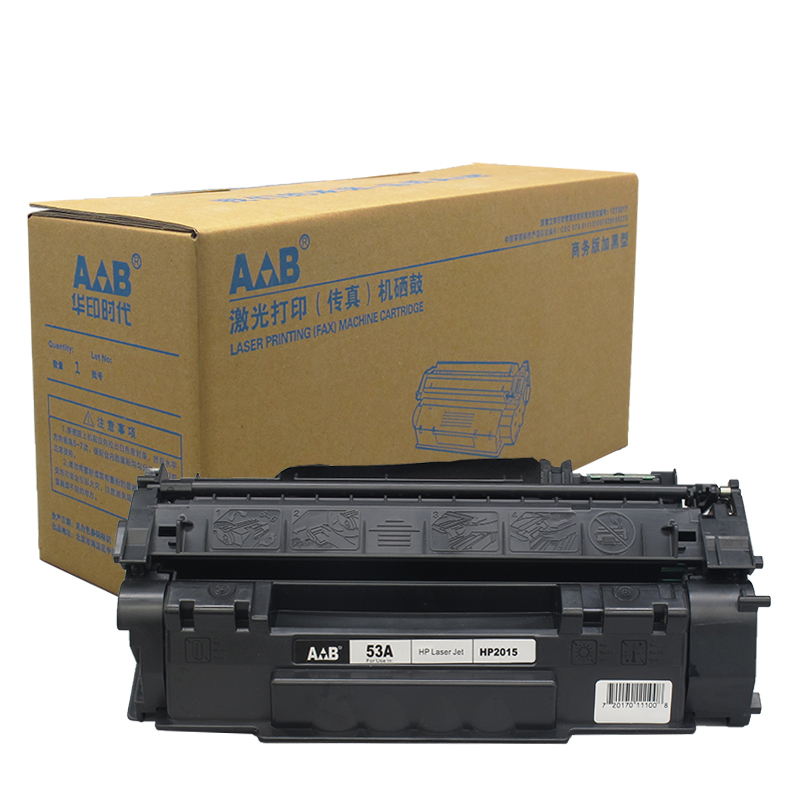 AB品牌硒鼓  HY-7553A 商务版 加黑型黑色硒鼓 适用于： 惠普 HP P2014 P2015 2015D 2015X