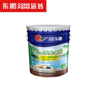 鹏竹炭净味靓白三合一墙面硅藻泥涂料 白色 20KG