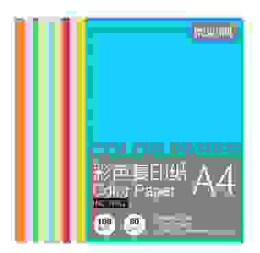 优必利 A4彩色复印纸打印纸100张/包 80g/80克(100张/包)