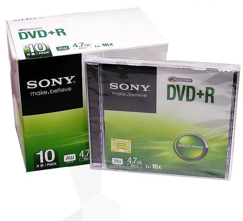 SONY索尼DVD+R 16X 4.7GB空白刻录光盘