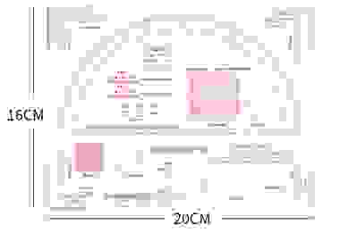 军绘多功能双坐标识图用图尺指挥尺1：5万地形图量算坡度尺地理坐标尺军事地形学经纬度作业尺作战标图18-6