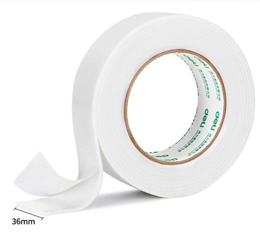 得力强力高粘度EVA泡棉双面胶带 36mm*5y*2.5mm 白色30416